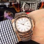 2019 Replica Patek Philippe Nautilus Rose Gold Tattoo Watch 40mm